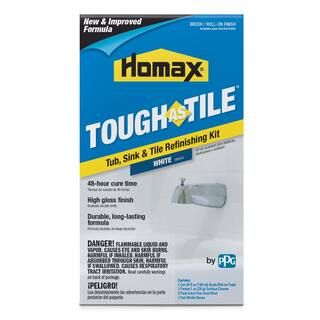 Homax 26 oz. White Tough as Tile Brush on Tub, Sink, and Tile Refinishing Kit 3154 - The Home Dep... | The Home Depot