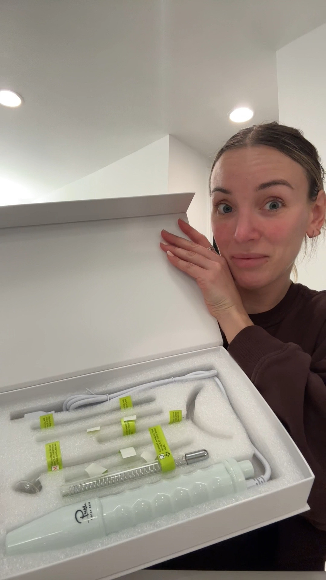 First impression of my Nuderm Skin Therapy Wand by @puredailycare ✨ After using this multiple times since filming, I’m super impressed ..and Cosmopolitan rated it #1 high frequency wand of 2024! I also love that this is a smaller US based company ❤️ Who would’ve thought you could use inert gases for anti-aging, uneven skin tone and acne!? I’m here for it. I’ll keep yall posted on my results! 

#LTKBeauty #LTKOver40 #LTKWatchNow