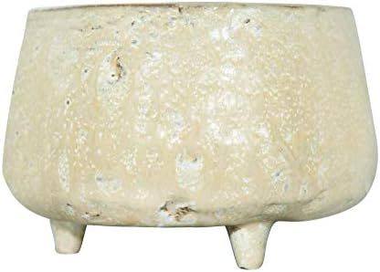 Creative Co-Op Large Stoneware Footed Cream Reactive Glaze Finish (Each one Will Vary) Pots and P... | Amazon (US)