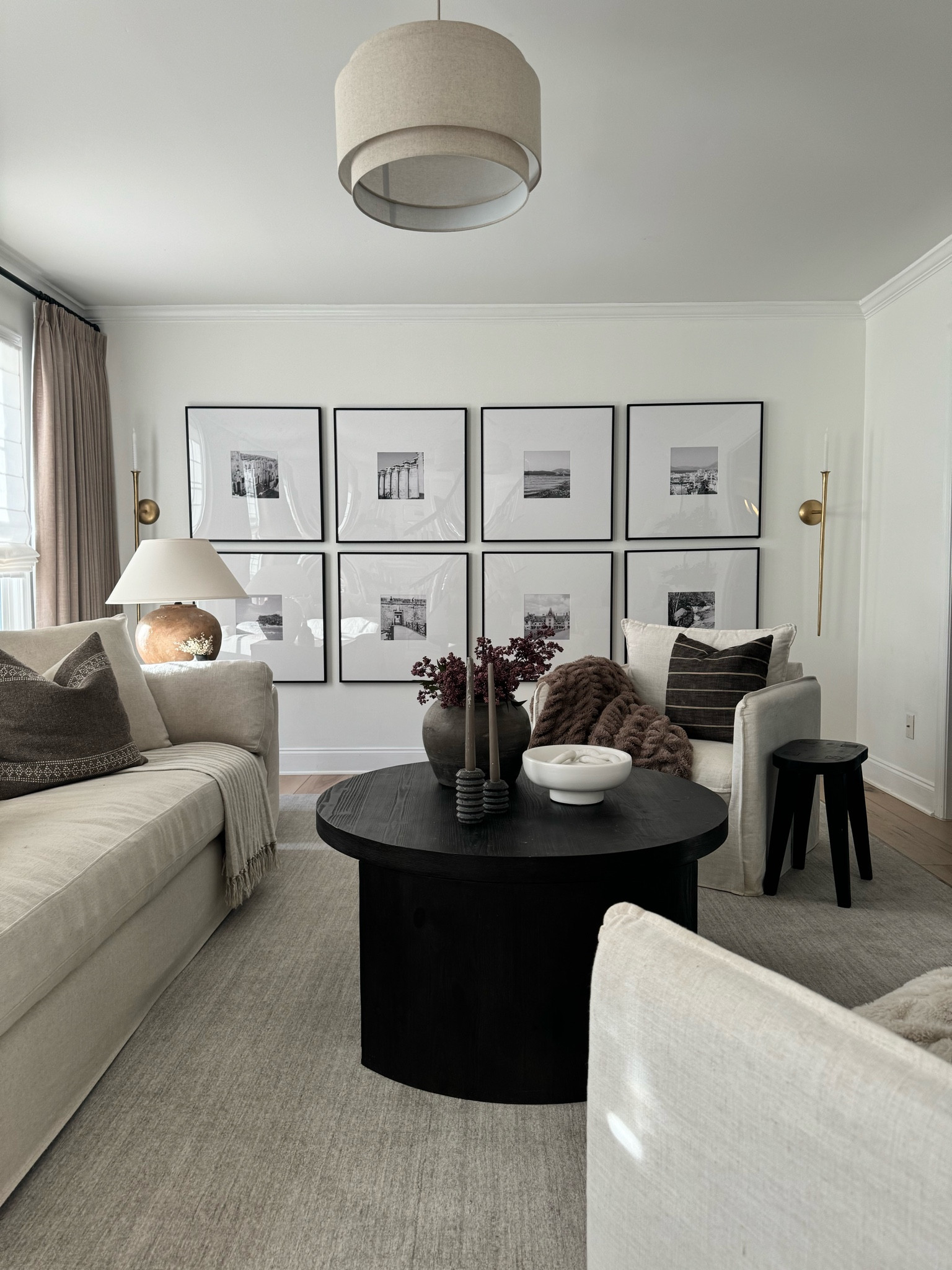 Gallery wall dreams! I printed landscape photos in black and white!

#LTKHome