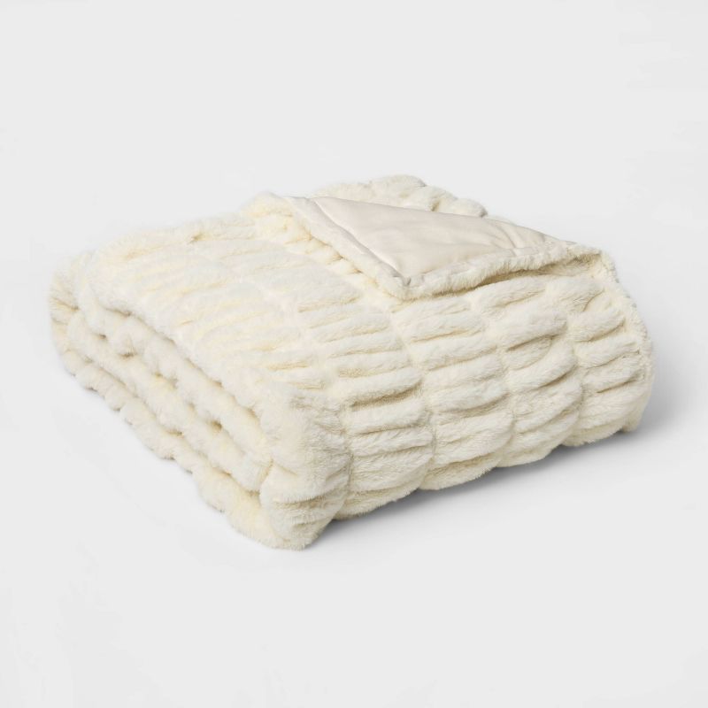 60" x 86" Faux Fur Oversized Bed Throw - Threshold Signature™ | Target