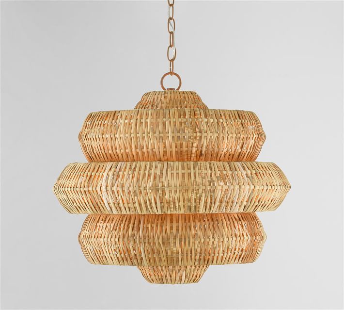 Hollace Rattan Chandelier | Pottery Barn | Pottery Barn (US)
