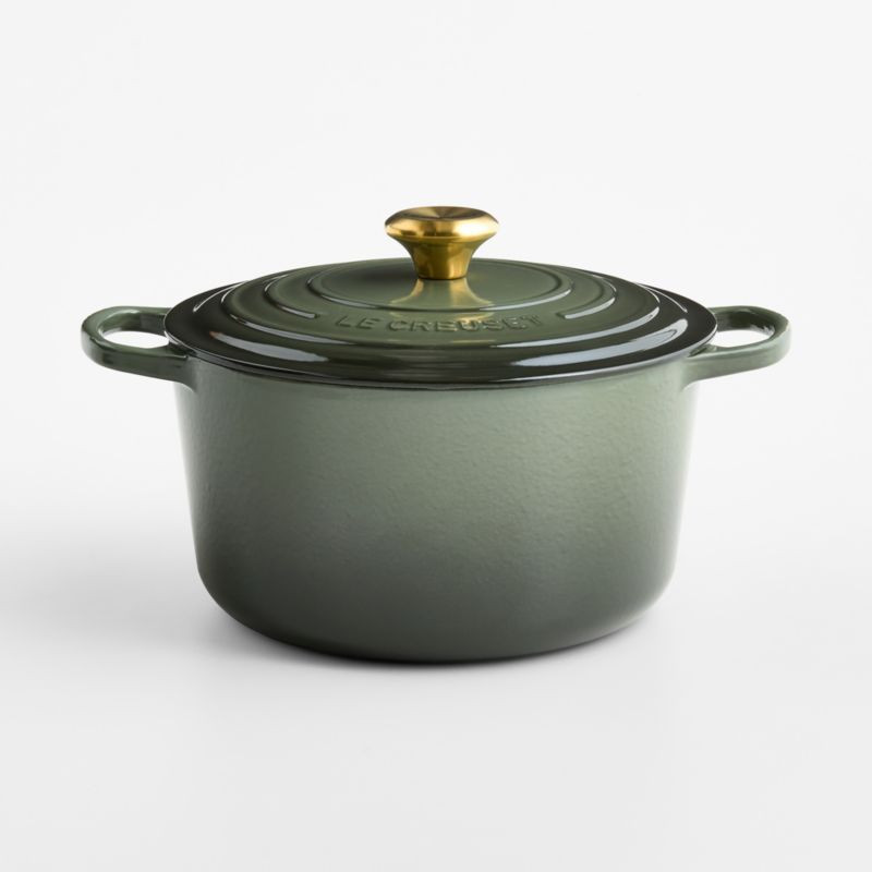 Le Creuset ® Signature 6.5-Qt. Thyme Enameled Cast Iron Deep Round Dutch Oven | Crate & Barrel