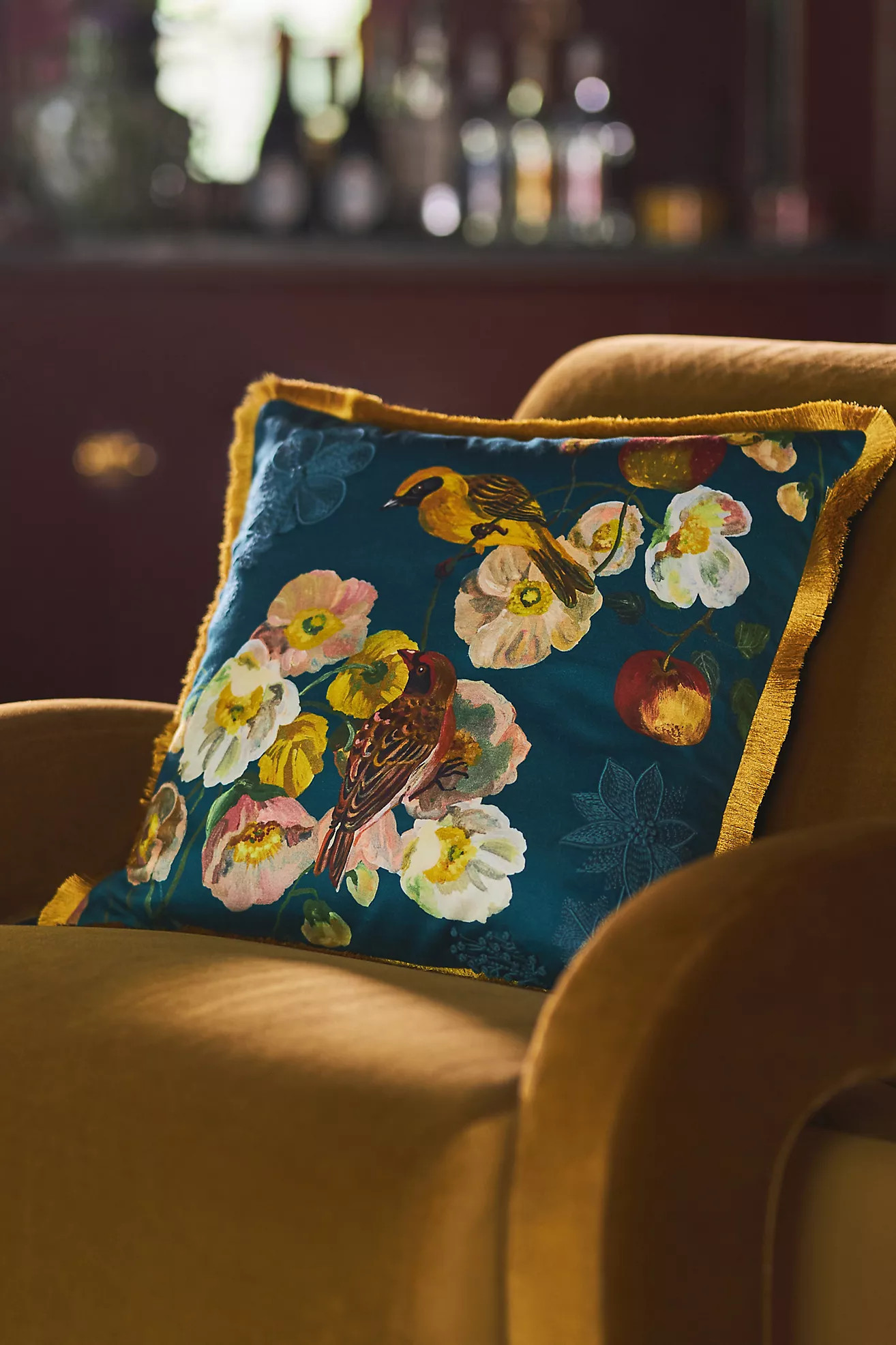 Nathalie Lete Marais Embroidered Sateen Pillow | Anthropologie (US)