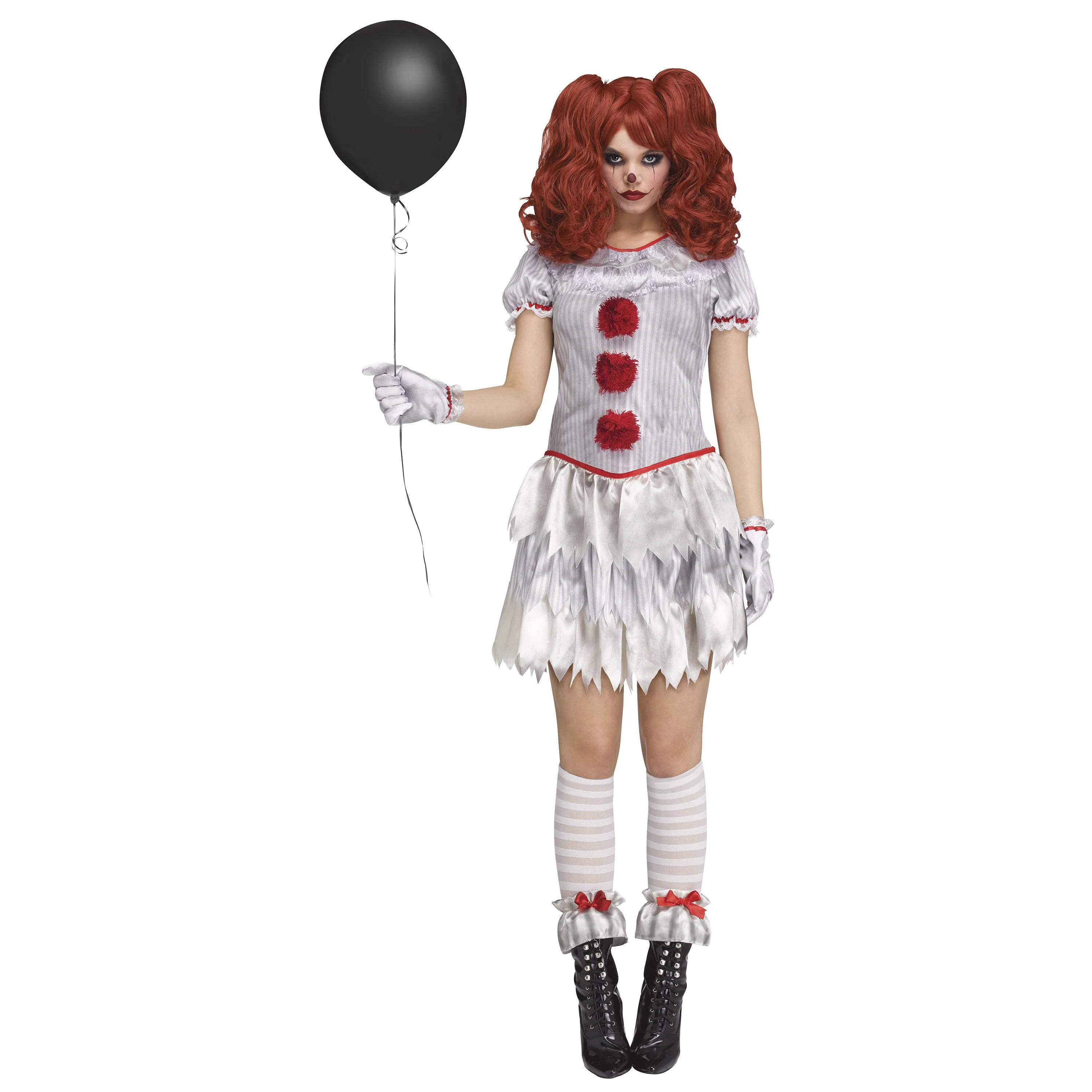 Carnevil Clown Halloween Costume for Adults, Womens Size S, by Fun World | Walmart (US)