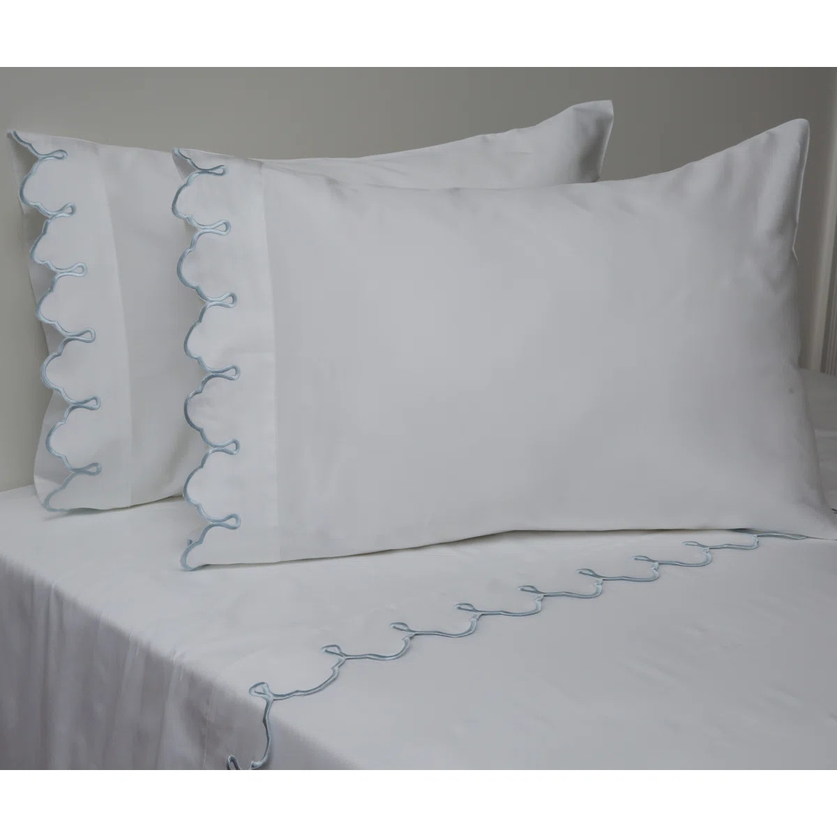 Scalloped 100% Cotton Standard Sheet Set | Wayfair North America