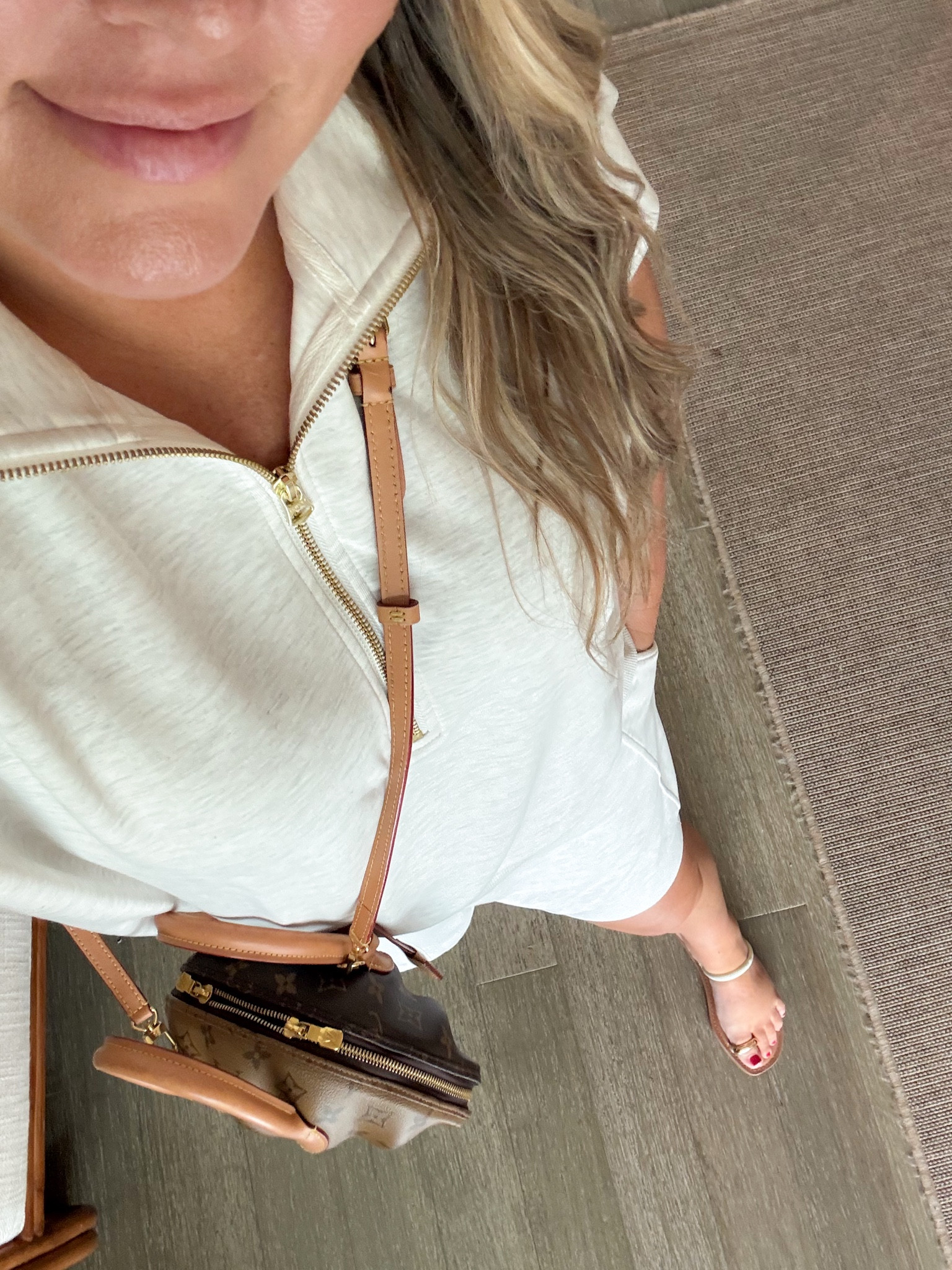 I can’t get enough of these Varley short sets! The 5.5” inseam is perfect for taller gals (I’m 5’9”) and this material couldn’t be softer! I’m a Varley convert! This short sleeved top has finally been restocked too! I’m wearing a large in the top and XL in the shorts. I paired it with these Target sandals (fit true to size) and my favorite Louis Vuitton seashell purse.   #ltkover40 #ltkmidsize #ltktravel #ltkfindsunder100 #ltkfindsunder50 #ltkshoecrush #ltkseasonal #ltkitbag

#LTKMidsize #LTKOver40 #LTKSeasonal