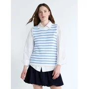 Free Assembly Women's Roll Neck Cotton Sweater Shell, Lightweight, Sizes XS-XXL | Walmart (US)