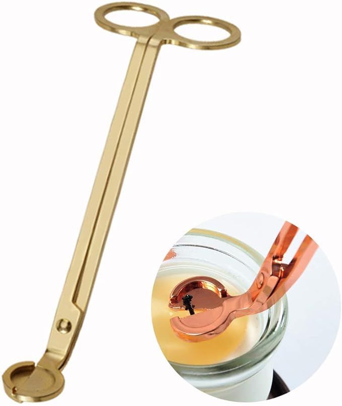 Candle Wick Trimmer Candle Wick Clipper Wick Cutter Scissor, Gold | Amazon (US)
