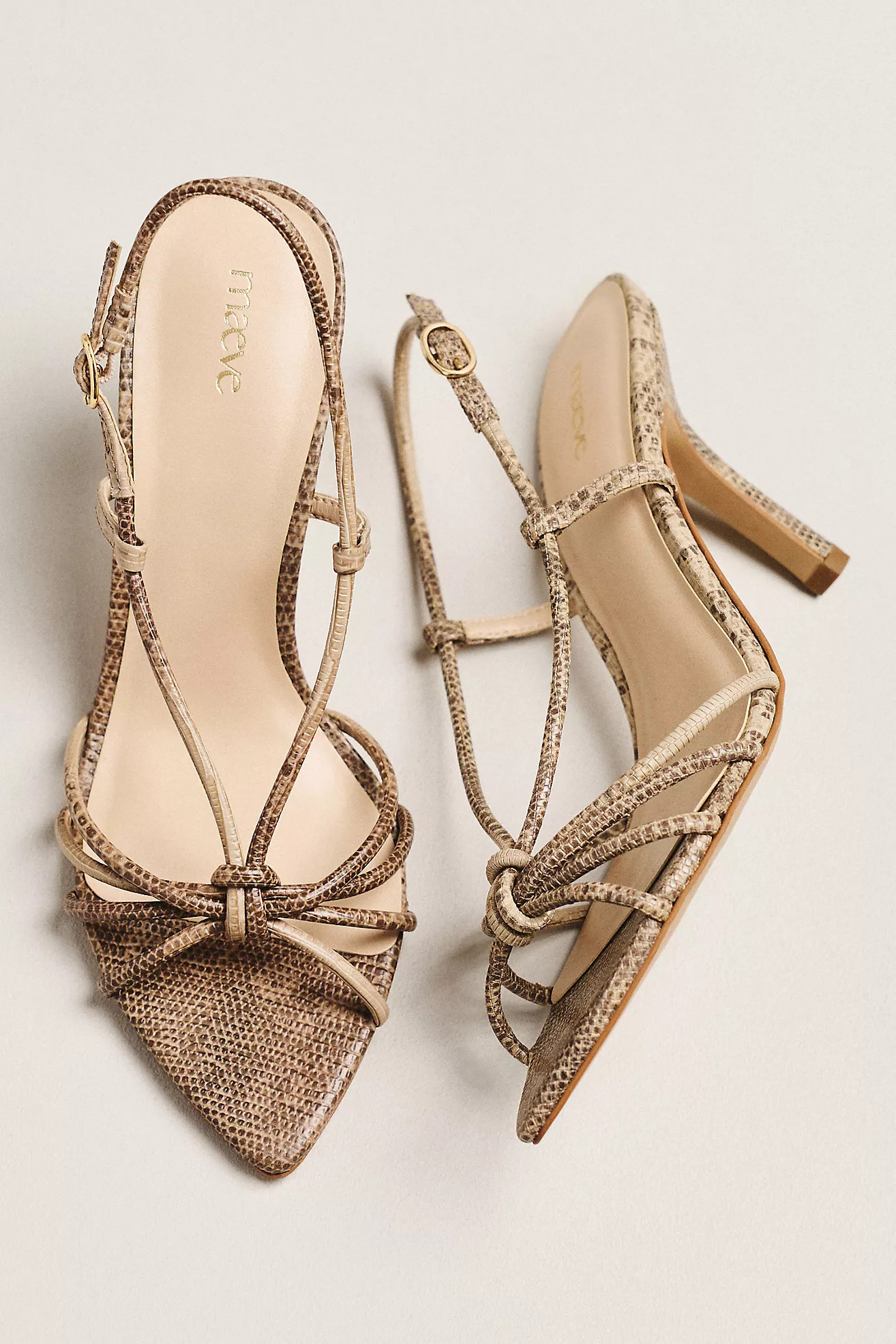 Maeve Strappy Pointed-Toe Heels | Anthropologie (US)