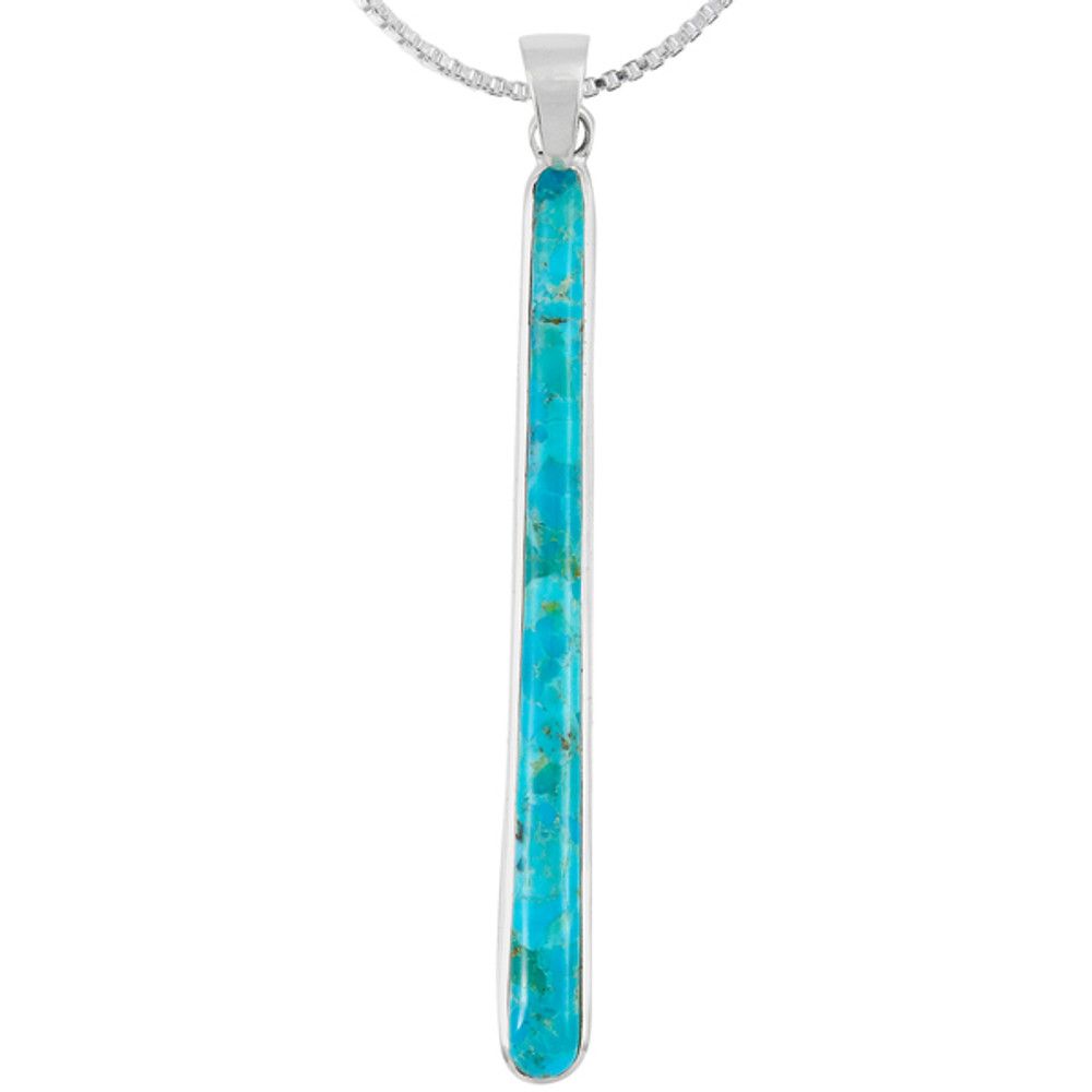Turquoise Pendant Sterling Silver P3324-C75 | TURQUOISE NETWORK