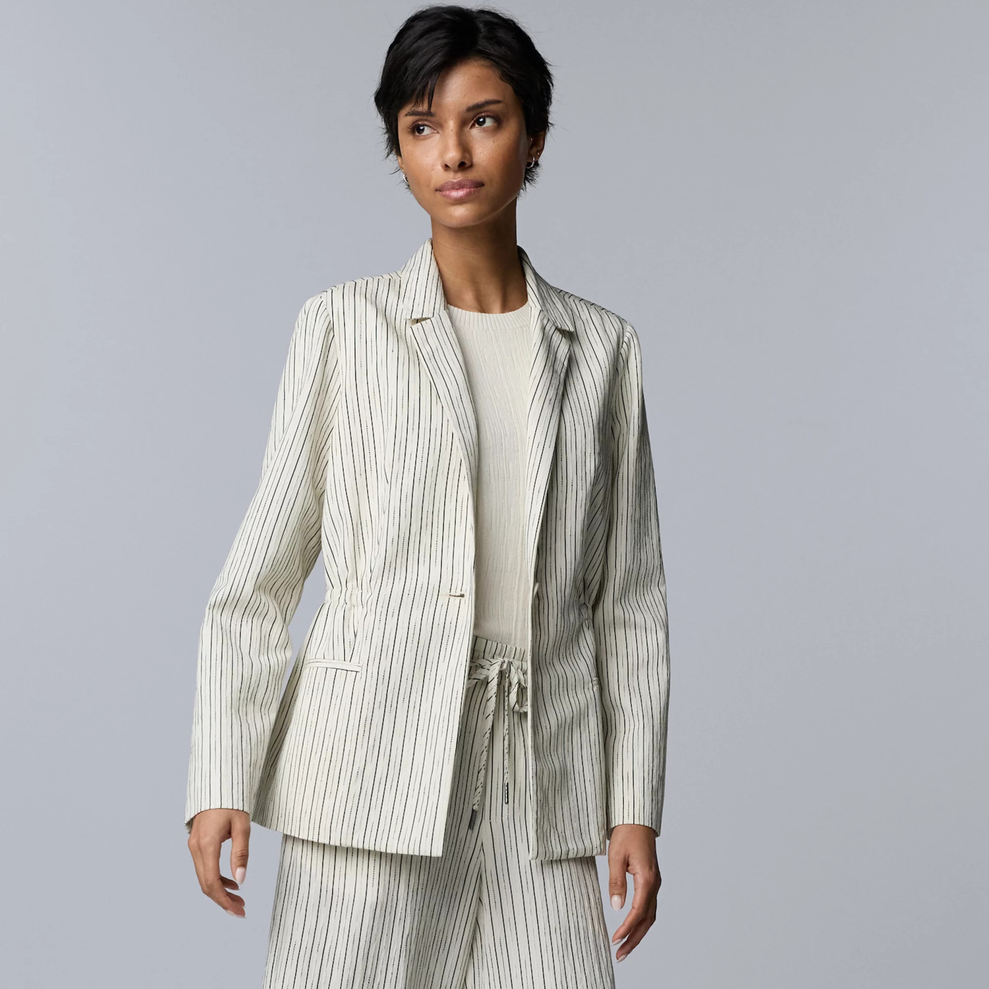 Women's Simply Vera Vera Wang Cinched Slim Blazer | Kohl's