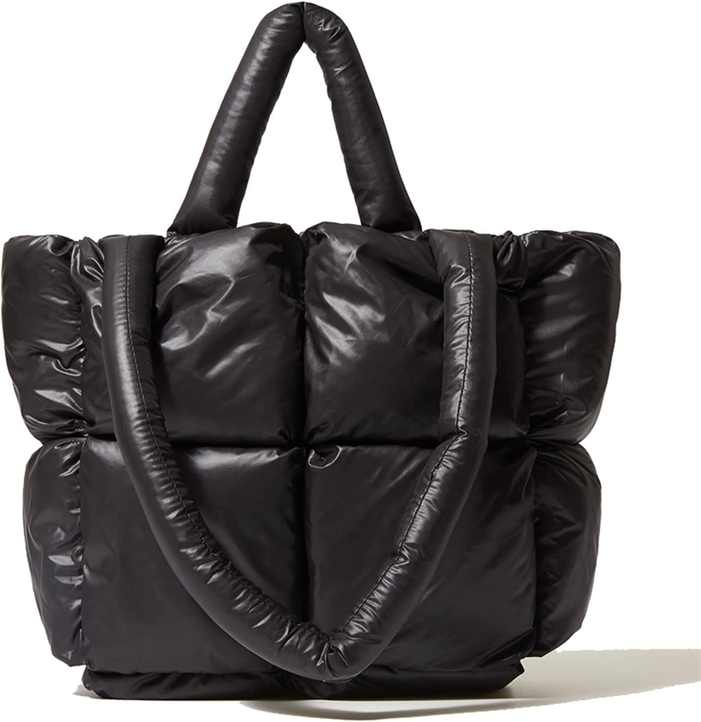 Large Puffer Tote Bag Quilted Cotton Padded Designer Handbag, Women Fashion Large Tote Shoulder H... | Amazon (CA)