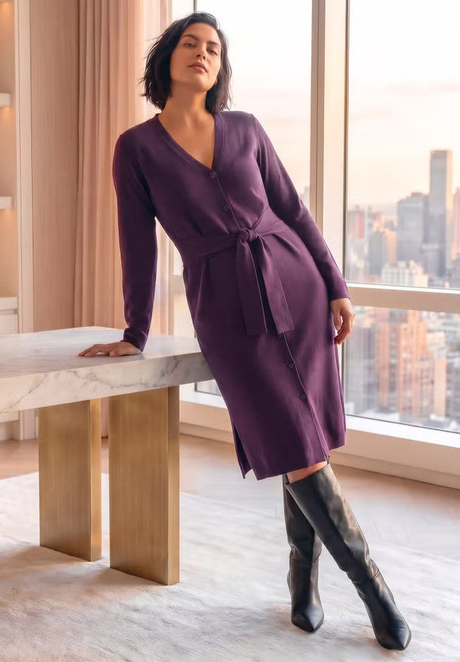 Cardigan Sweater Dress | Avenue