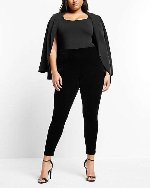 Super High Waisted Velvet Leggings | Express