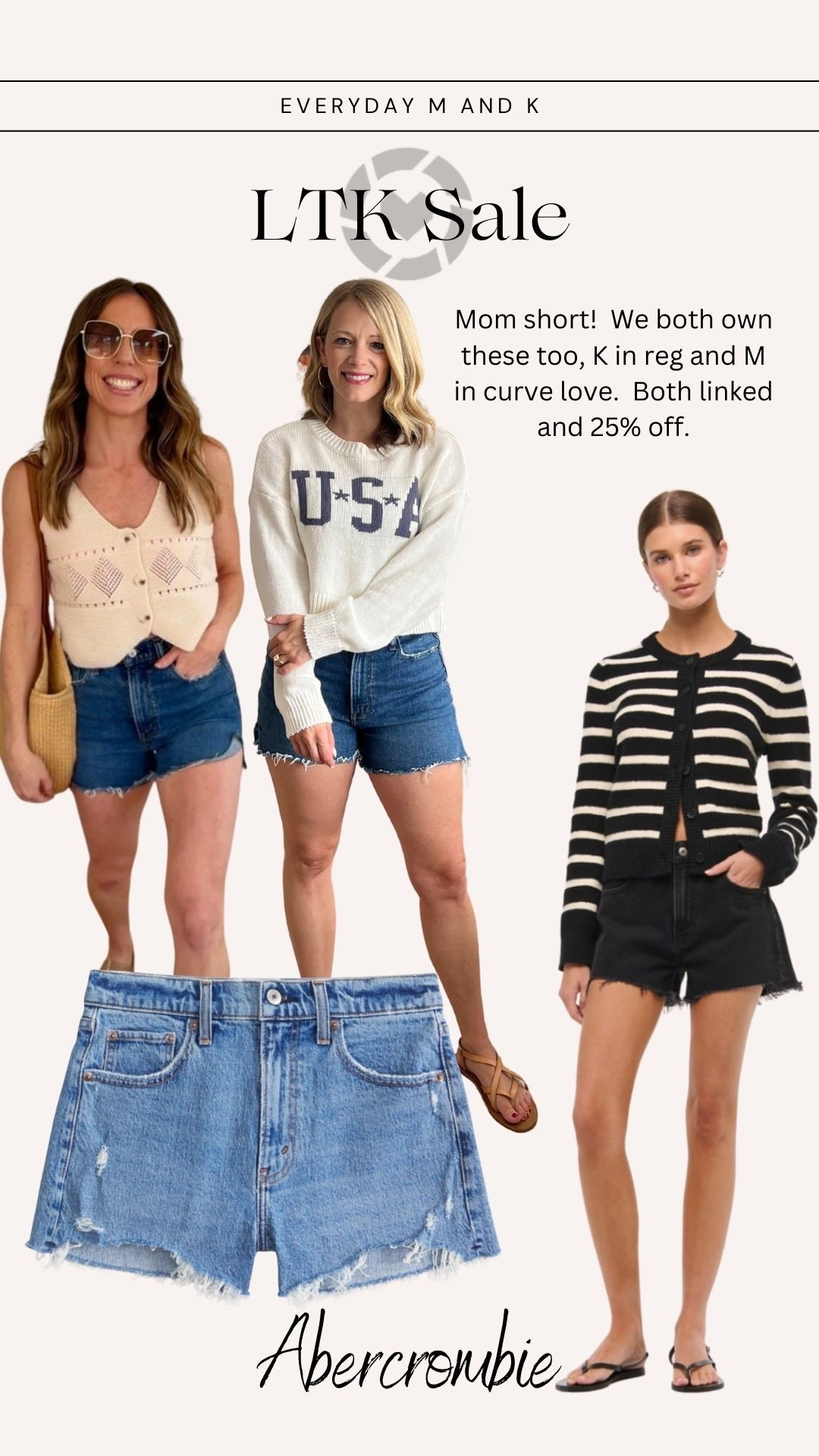 Abercrombie mom jeans! M wears curve love and K wear regular! 

#LTKSeasonal #LTKTravel #LTKSpringSale