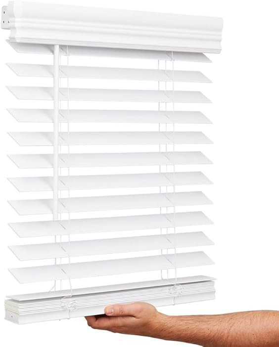 Lotus & Windoware Cordless, 2 Inch Faux Wood Blind, 33.5" Wide x 60" Long, Window Blinds, Blinds ... | Amazon (US)