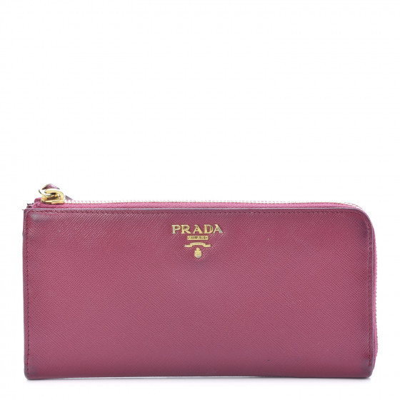 Saffiano Metal Zip Around Wallet Ametista | Fashionphile