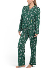 Winter Trees Pajama Set | Marshalls