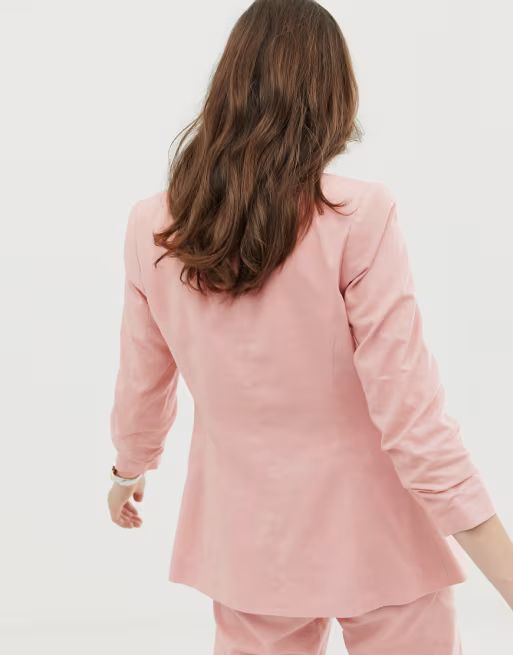 ASOS DESIGN linen blazer with ruched sleeve | ASOS US