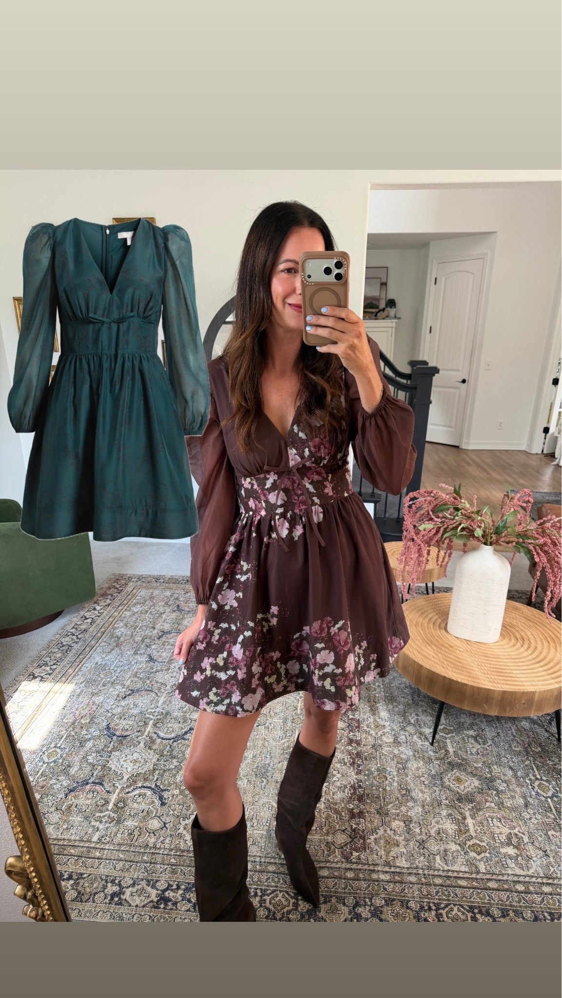 In love with this brown floral dress! Perfect for a fall wedding or event! On sale now during the Nordstrom Anniversary Sale!

#LTKgrwm #LTKootd #LTKSaleAlert