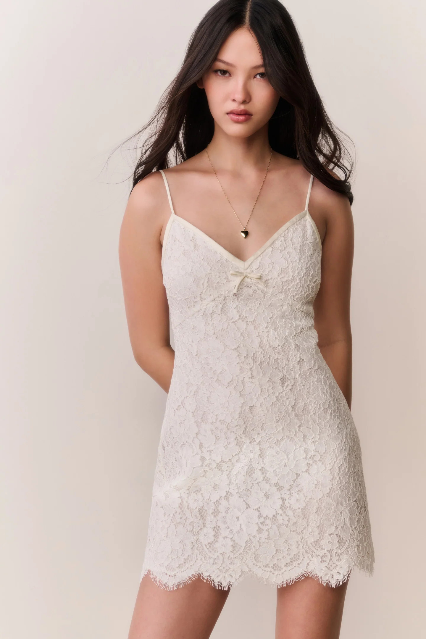 Petaline Lace Mini Dress | LoveShackFancy