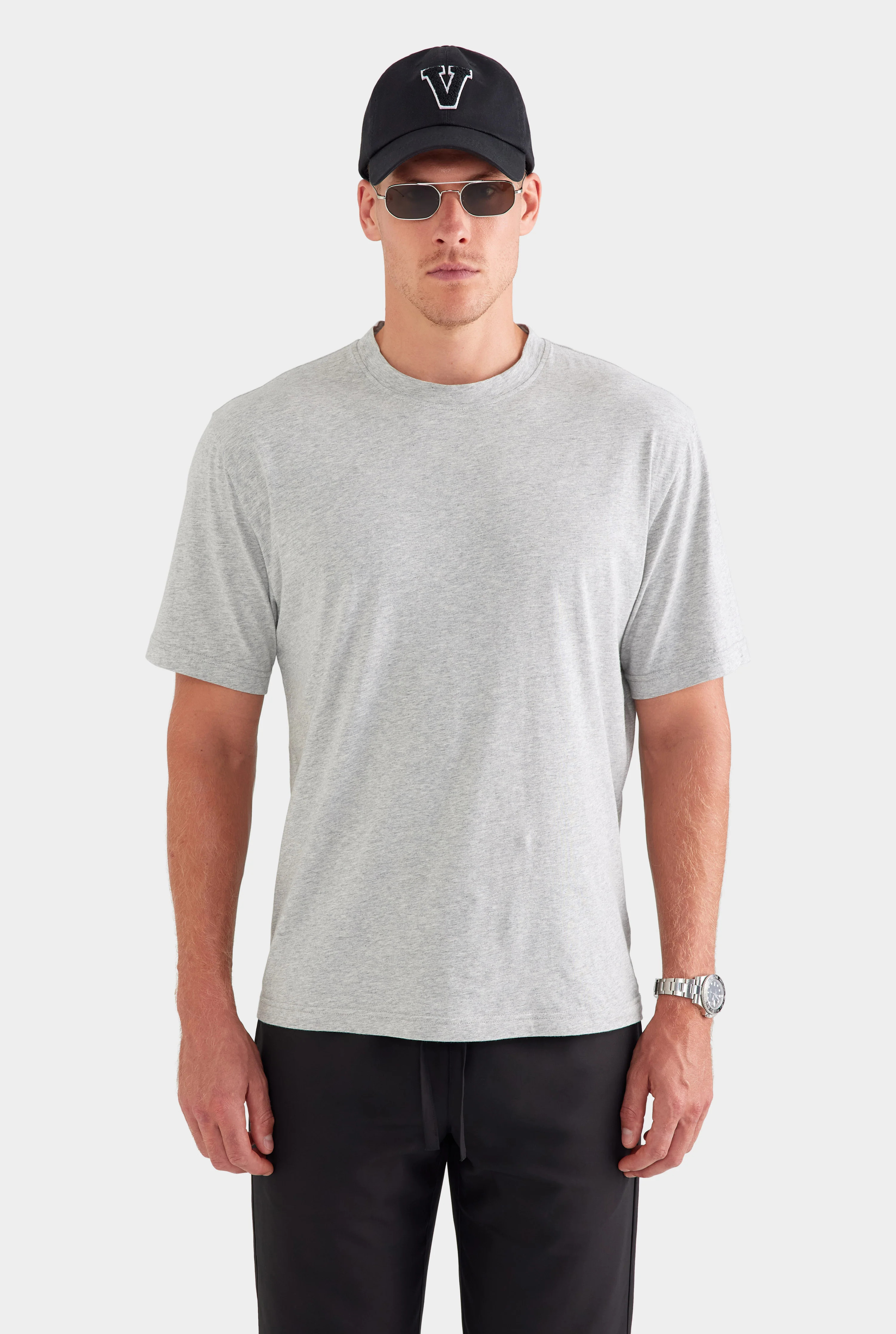 Lightweight Standard T Shirt Grey Marl | Venroy | Venroy AU