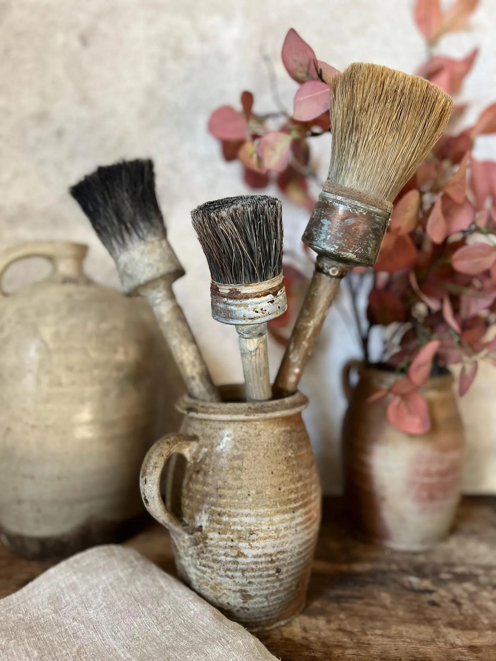 Set of 3 Large Vintage French Paintbrushes - Etsy | Etsy (US)