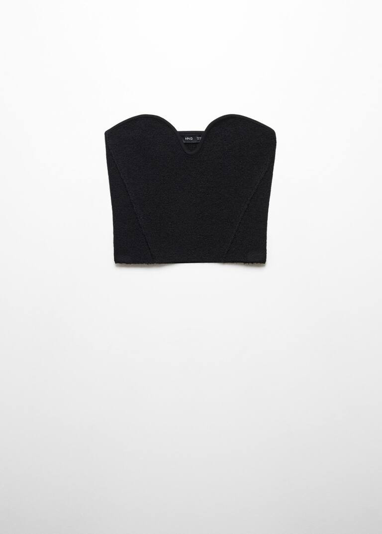 Tweed corset top | MANGO (US)