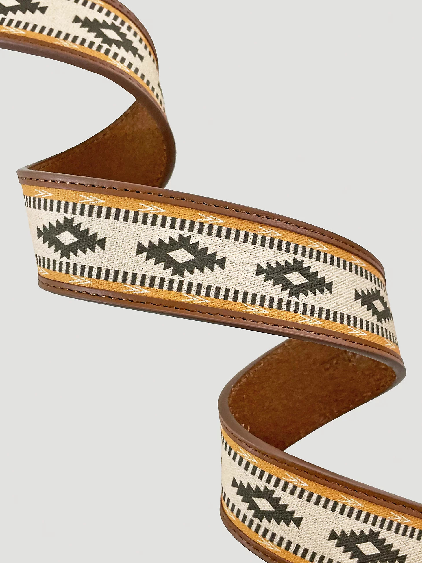 Women's Southwest Canvas Inlay Leather Belt | Wrangler