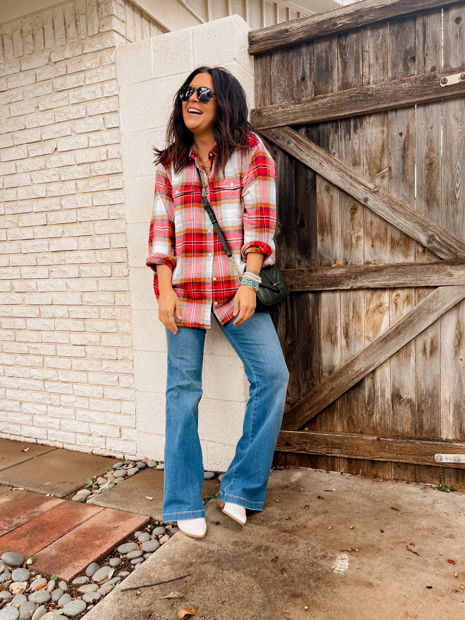 Casual fall outfit
Oversized Flannel: XL/Tall
Flares: XL/Tall
Boots: TTS (BWC20)
Kingsley Armelle Jewelry: 15BWC


#LTKSeasonal #LTKunder50 #LTKstyletip