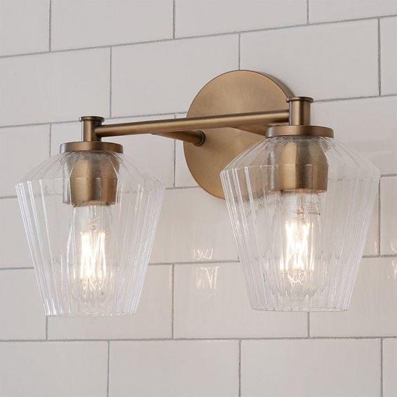 Fluted Felix Vanity Light - 2 Light | Shades of Light