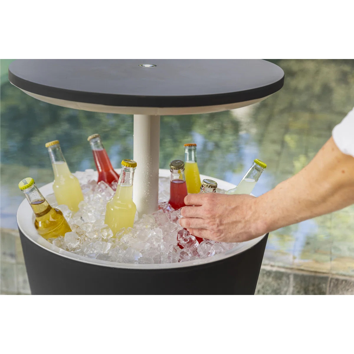 Keter 32 Qt. Cool Bar Cooler Outdoor Weather Resistant Patio Furniture 2 in 1 Pop Up Cocktail Sid... | Wayfair North America