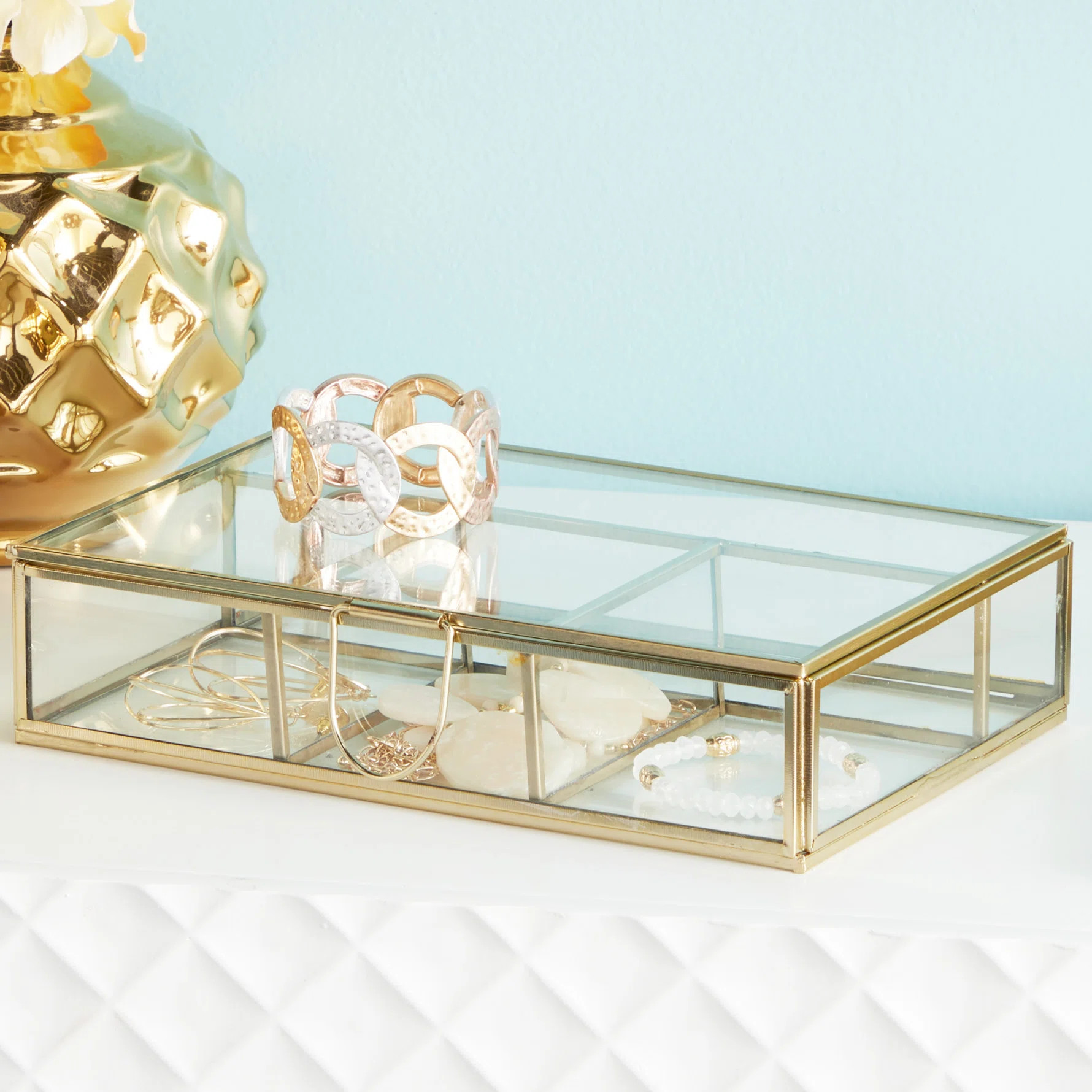 Glass Decorative Jewelry Box with Clear Glass | Wayfair North America