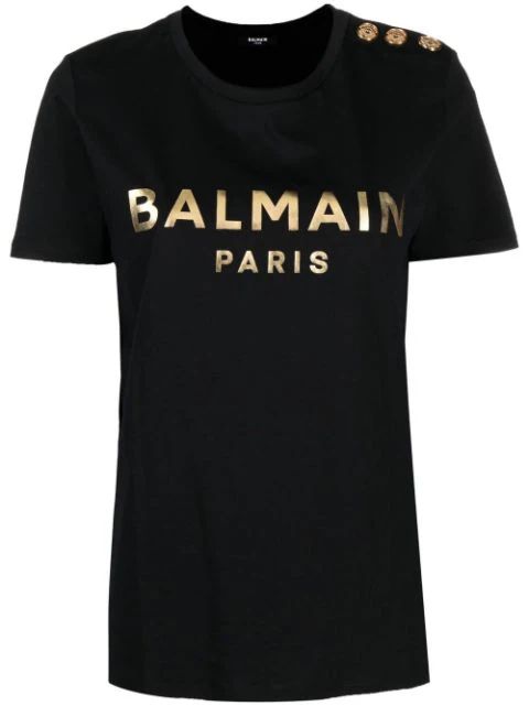 Balmain t-shirt Med Logotyp - Farfetch | Farfetch Global