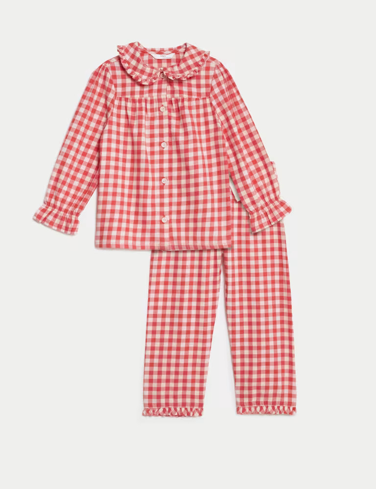 Pure Cotton Gingham Pyjamas (1-8 Yrs) | Marks & Spencer (UK)