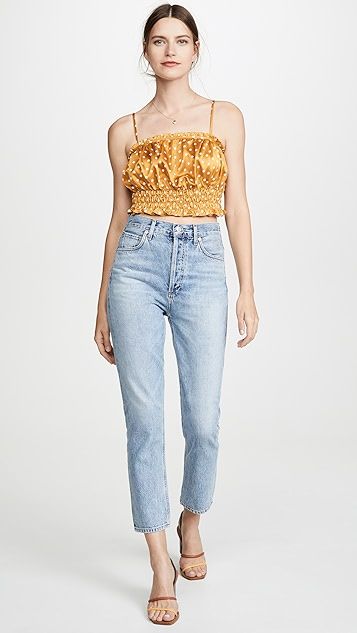 Double Pocket Riley High Rise Cropped Jeans | Shopbop