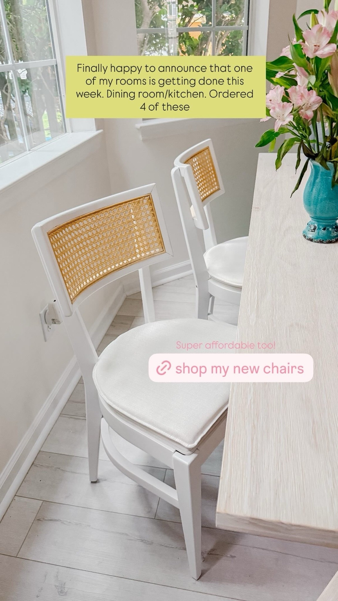 Dining room chairs
White wicker chairs 
Dining decor 
Home Reno 
Charleston

#LTKHome #LTKdayinmylife #LTKSeasonal