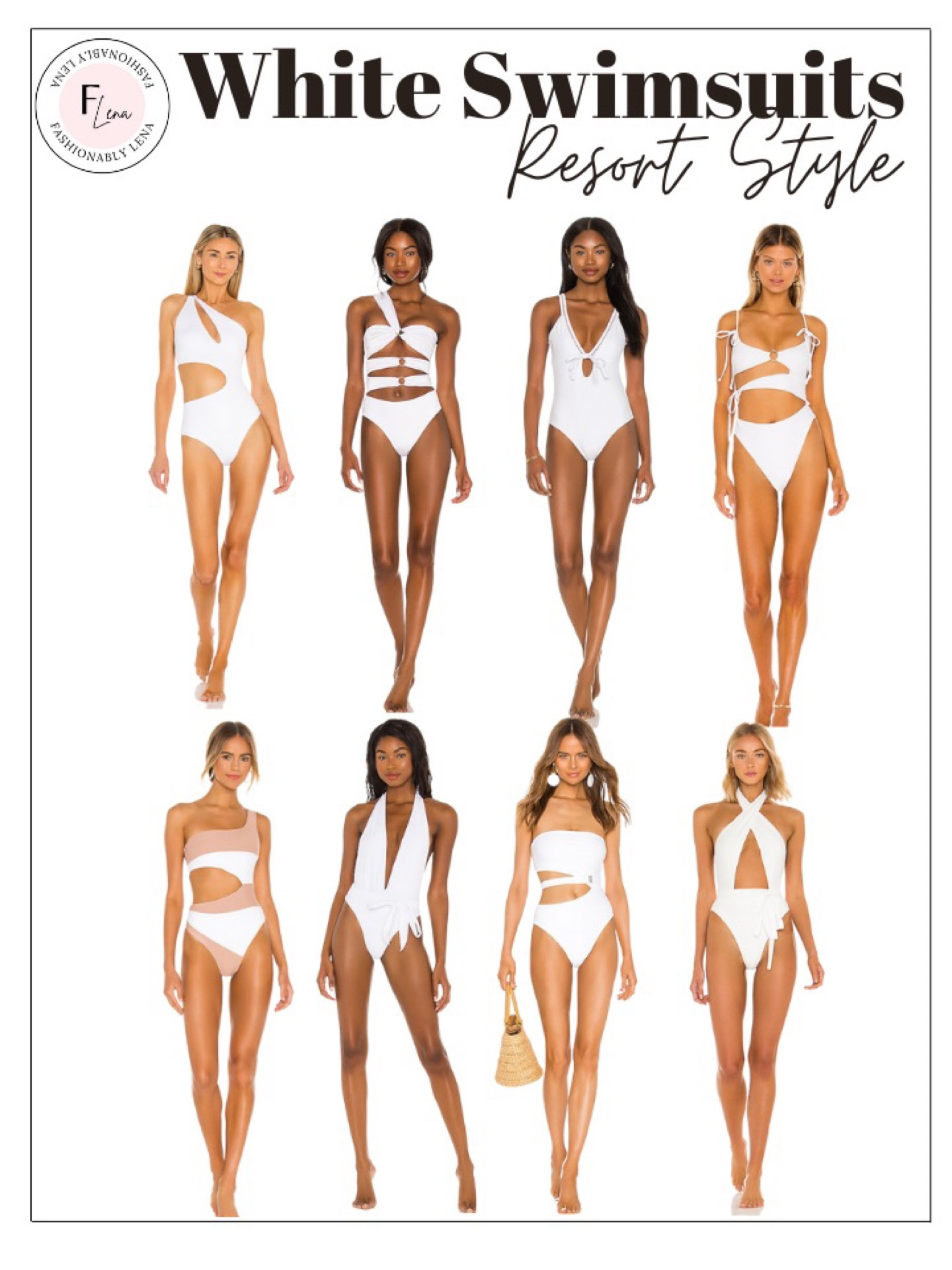 White swimsuit, white bikini, one piece bathing suit, resort style, revolve.

#LTKswim #LTKSeasonal