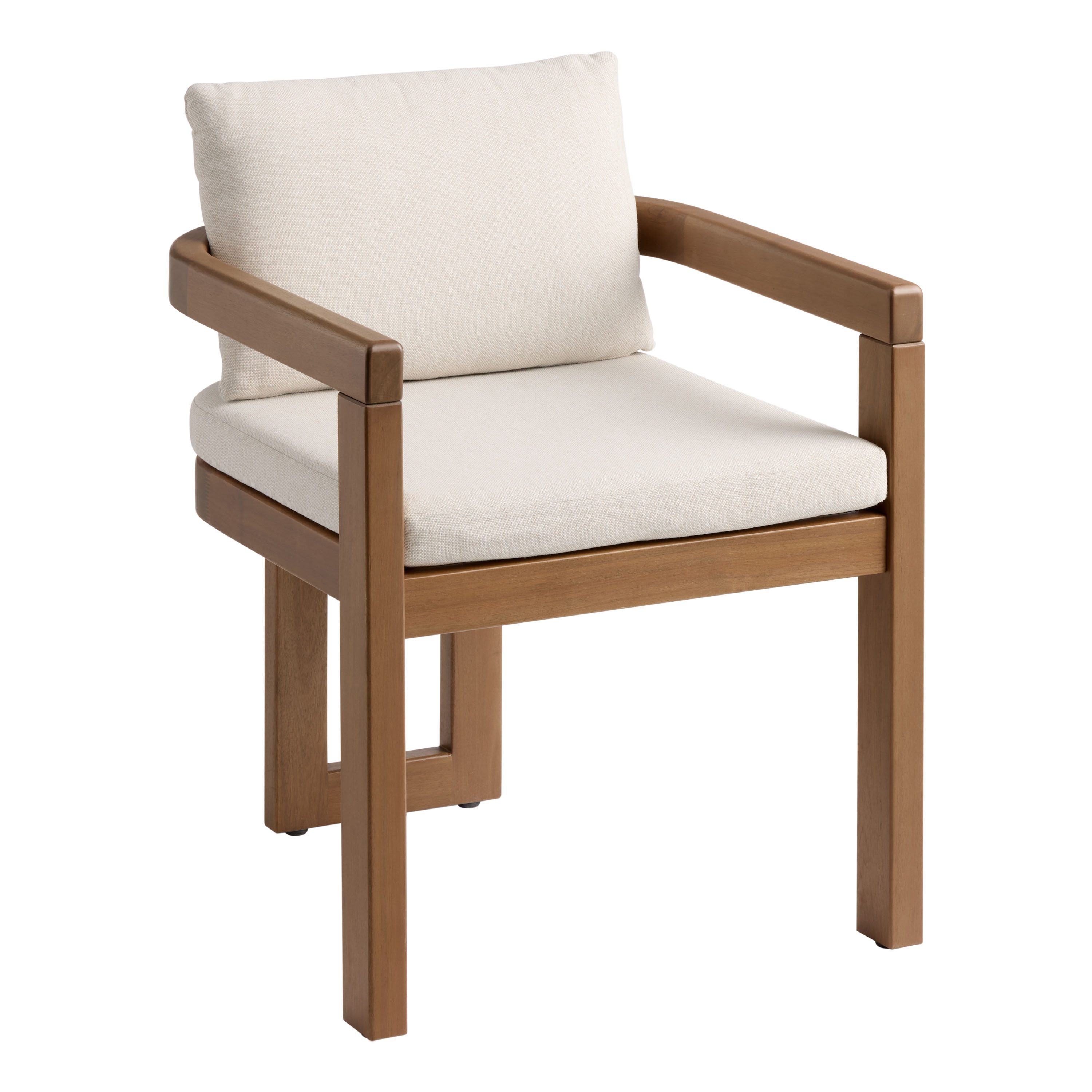 Ophelia Natural Acacia Wood Tri Leg Dining Chair Set of 2 | World Market