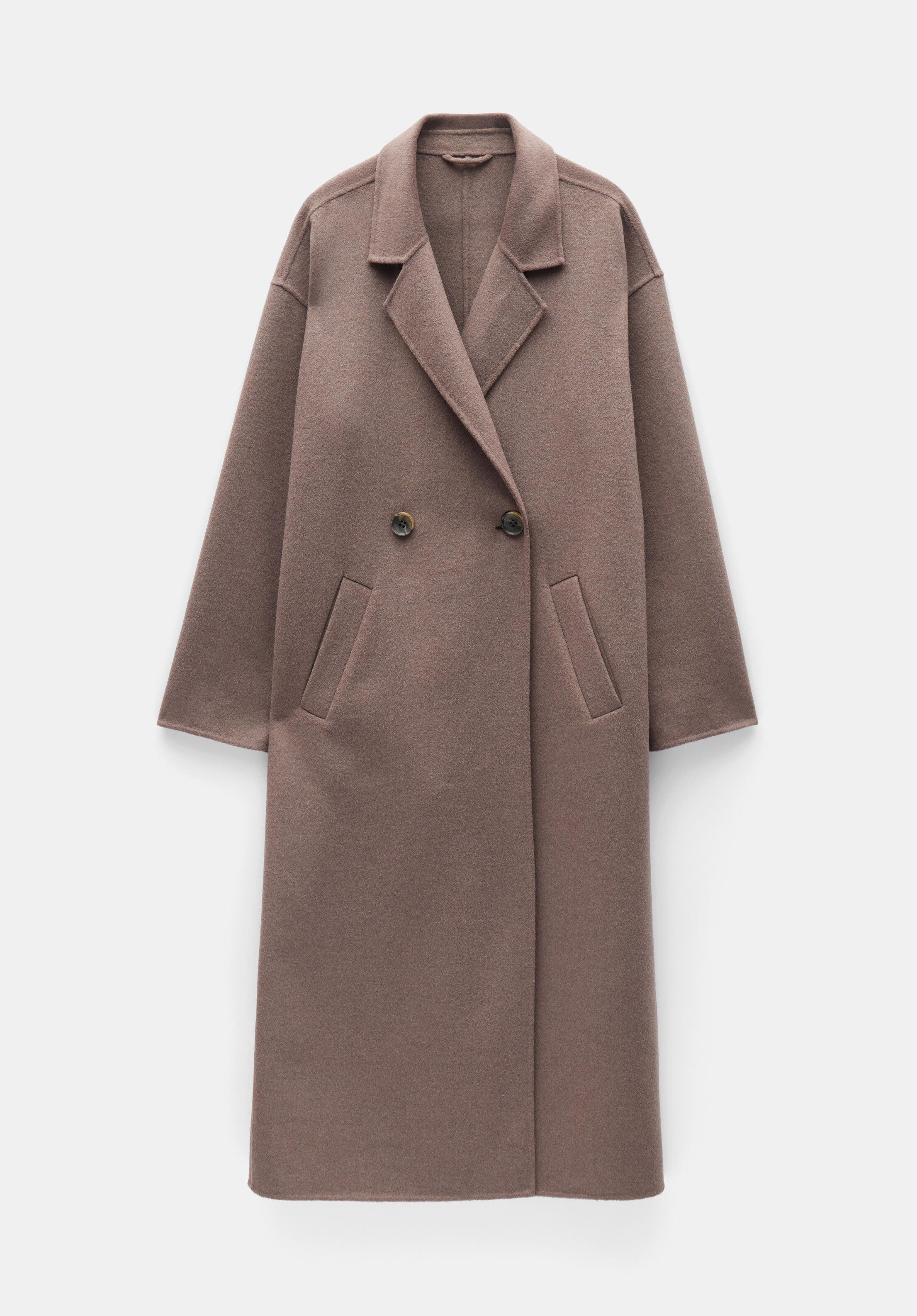 Iris Relaxed Wool Blend Double Faced Coat | Hush UK