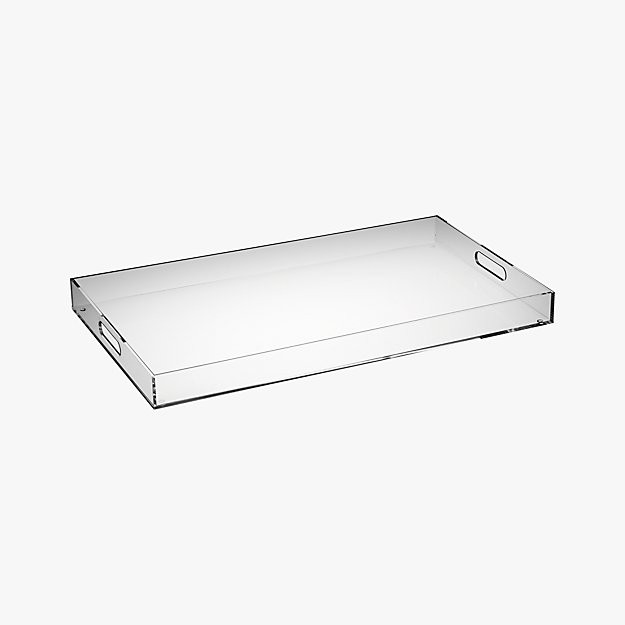 acrylic clear rectangular tray | CB2