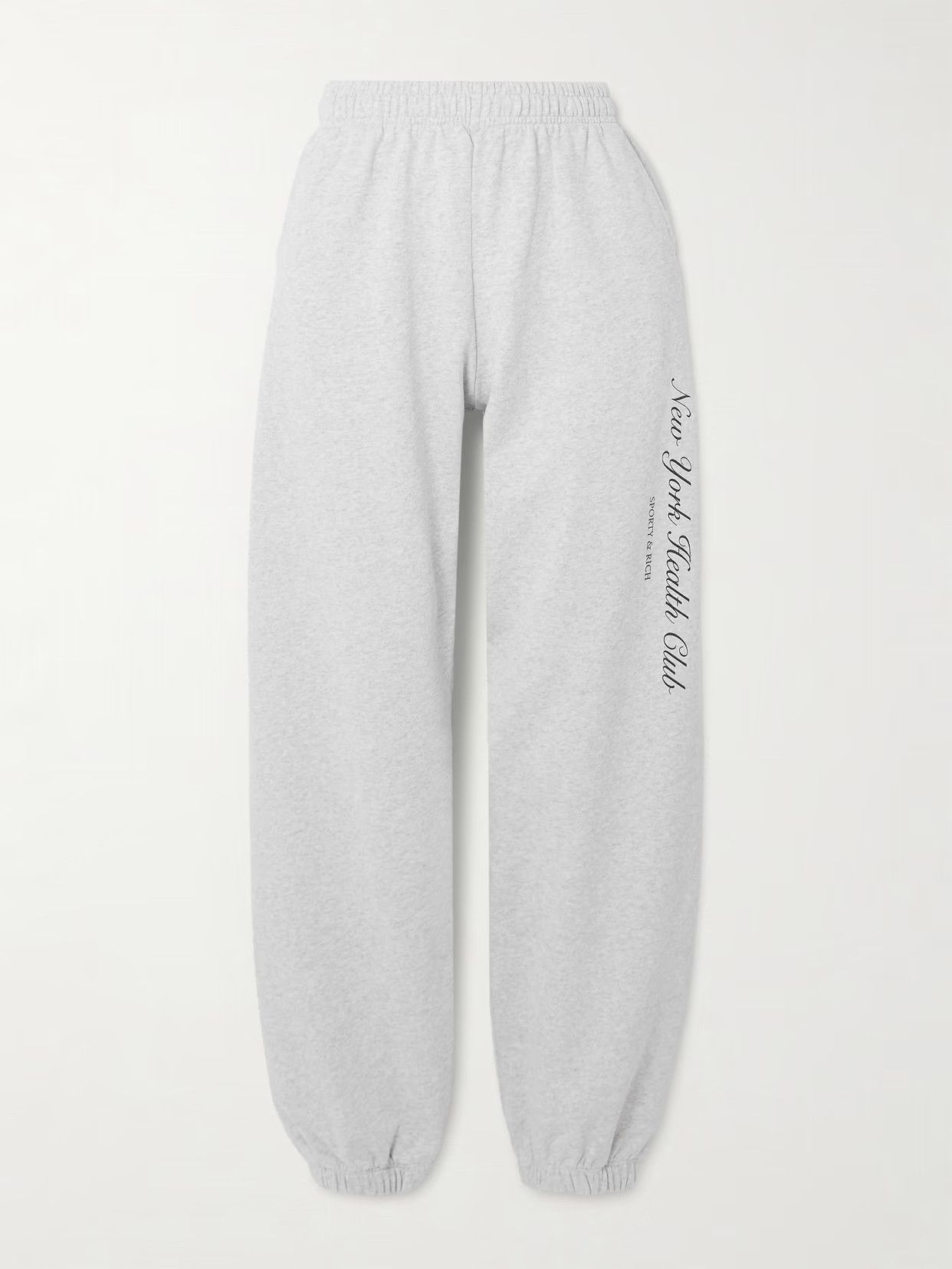 Sporty & Rich - Printed Cotton-jersey Sweatpants - Gray | NET-A-PORTER (US)