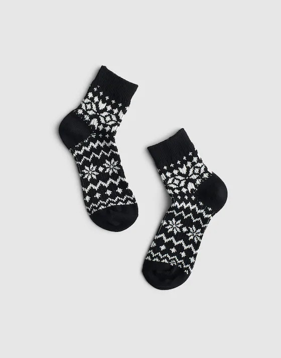 Brushed Fair Isle Socks | Madewell