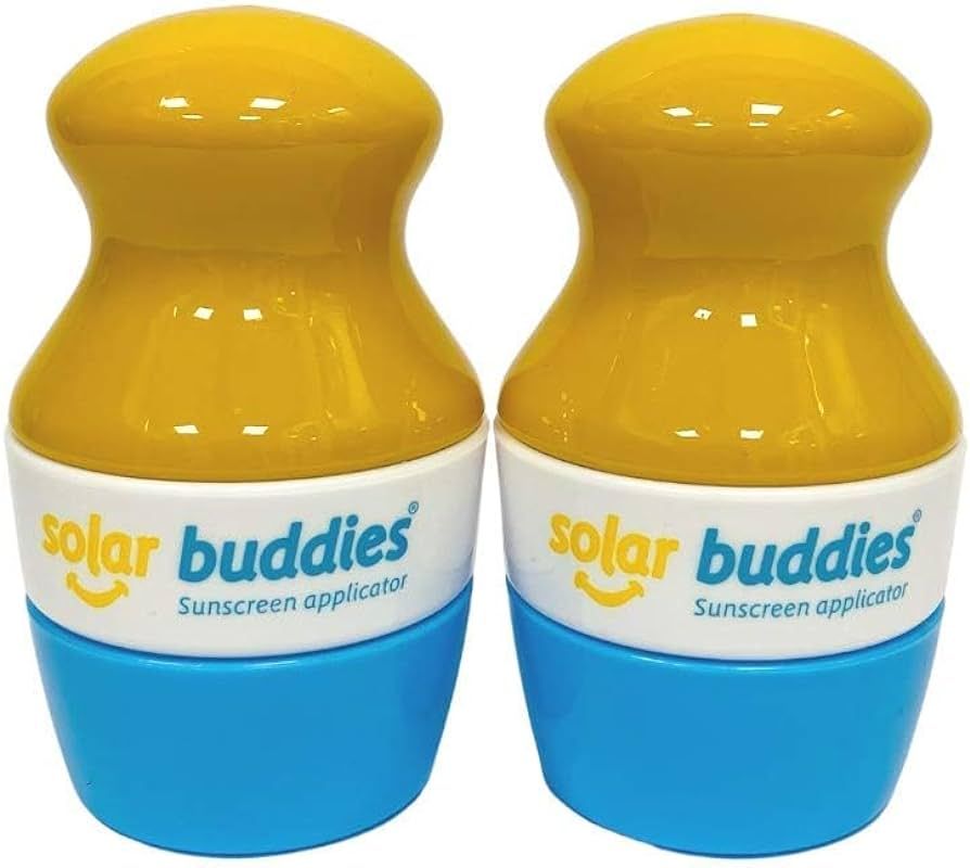 Duo Blue Pack Of Solar Buddies Refillable Roll On Sponge Applicator For Kids, Adults, Families, Travel Size Holds 100ml Travel Friendly for Sunscreen, Suncream and Lotions | Amazon (US)