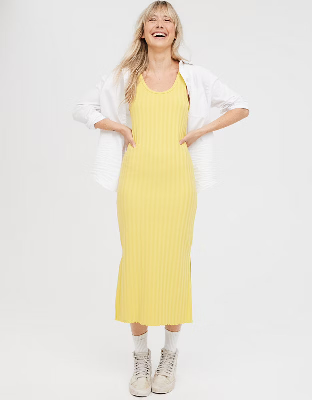 OFFLINE By Aerie OG Groove Midi Dress | American Eagle Outfitters (US & CA)