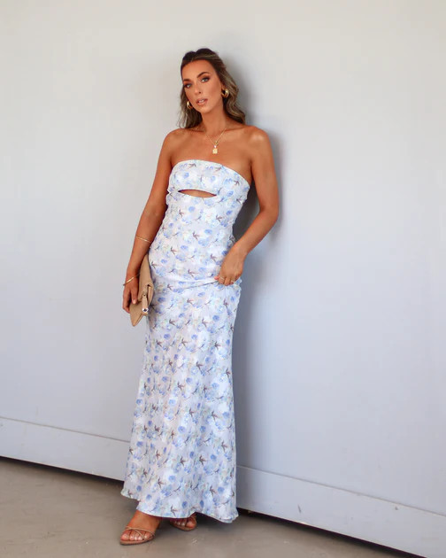 Sweetest Romance Floral Strapless Maxi Dress - FINAL SALE | VICI