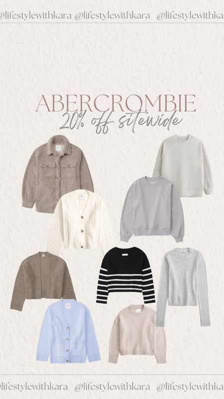 Sharing my favorites from the Abercrombie fall LTK sale // code AFLK for the 20% off ! Works on top of sale items as well!

Sweaters, cashmere wear, casual sweaters, hoodies, fall jackets, fall fashion 

#LTKfindsunder100 #LTKsalealert #LTKSale