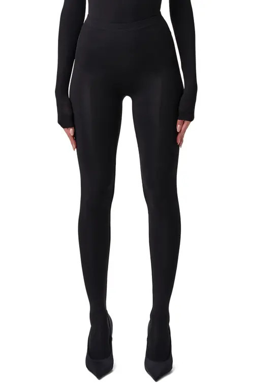 Naked Wardrobe Closed Toe Leggings in Black at Nordstrom, Size Small | Nordstrom