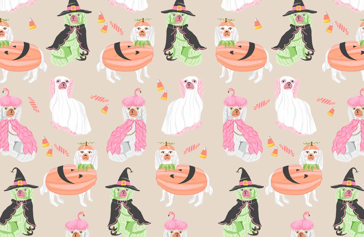 Spooky Staffies Halloween Paper Tear-away Placemat Pad | Taylor Beach Design